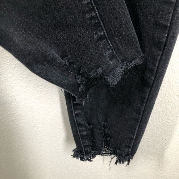 Judy Blue Dreamer High Waist Skinny Fit Distressed Black Jeans Size 9/29 JB88268 - Picture 4 of 10